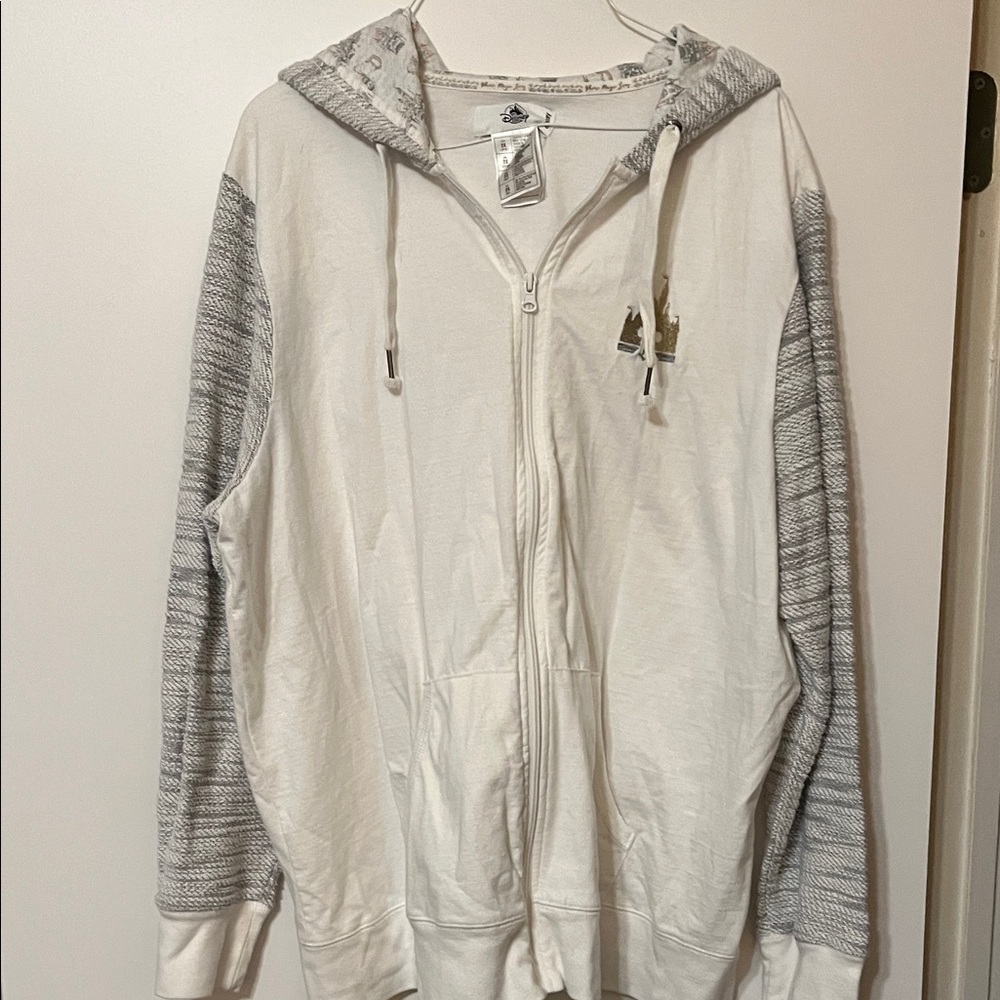 Disney Parks Cream Zip-Up Hoodie | Castle